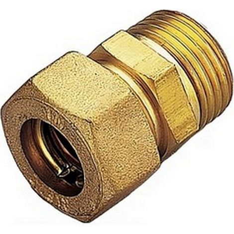 10PZ RACCORDO IN OTTONE PER TUBO IN RAME diritto maschio mis. 12x1/2