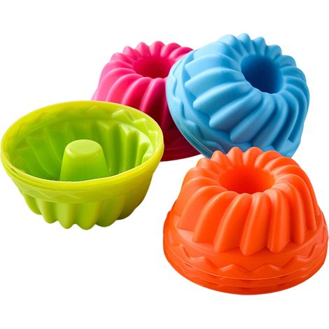 12 Moules à muffins, silicone alimentaire, antiadhésif, four micro-ondes, pâtisserie maison (1/5)