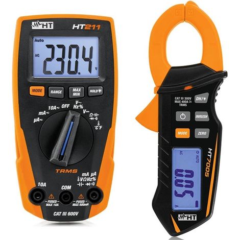 Multimetro digitale multifunzione HT211 + Pinza amperometrica TRMS 400A HT7005 HT HA002110