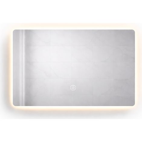 Rechteckiger LED-Spiegel – 80 x 60 cm – LED-Hintergrundbeleuchtung – ORION (1/4)