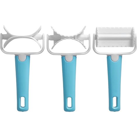 3-teiliges Nudelholz-Set, Ausstecher, Teigausstecher aus Kunststoff, runder Nudelholz, Fondantausstecher, Backzubehör für Kuchen und Kekse