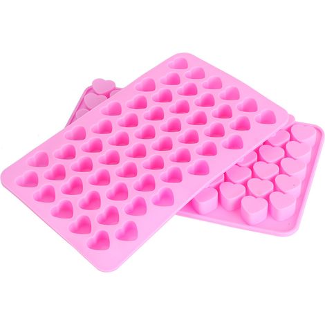 Moule à gâteau au chocolat en silicone antiadhésif en forme de cœur, 55 trous, bac à glaçons, ustensiles de cuisine et de pâtisserie (1/5)