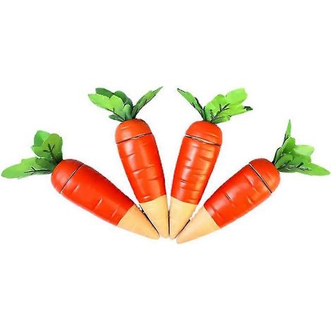 Lot de 4 globes d'arrosage en forme de carotte de Pâques, système d'arrosage automatique, picots en terre cuite pour plantes (1/5)