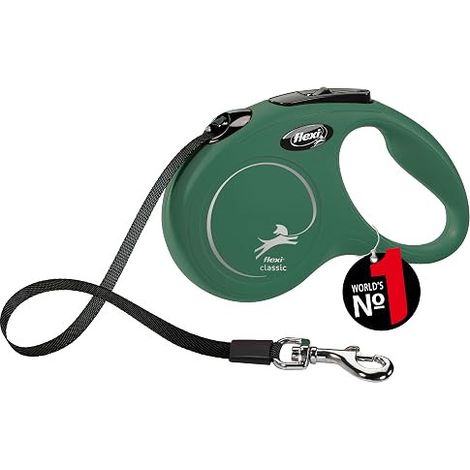 Laisse New Classic S Tape 5 m Olive green Flexi CL10T5-251-O-20
