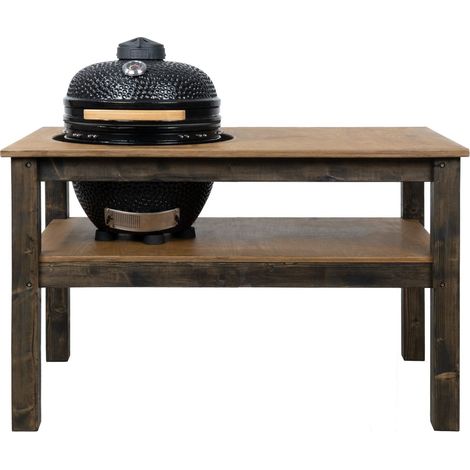 Grill Table, BBQ Kitchen Space for Kamado Bono Grande (L-160cm W-90cm H-88cm)