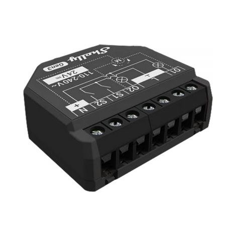 Shelly Rele 16A AC/DC tapparelle Wi-Fi/ Bluethoot/Matter - SHELLY PLUS 2PM GEN3