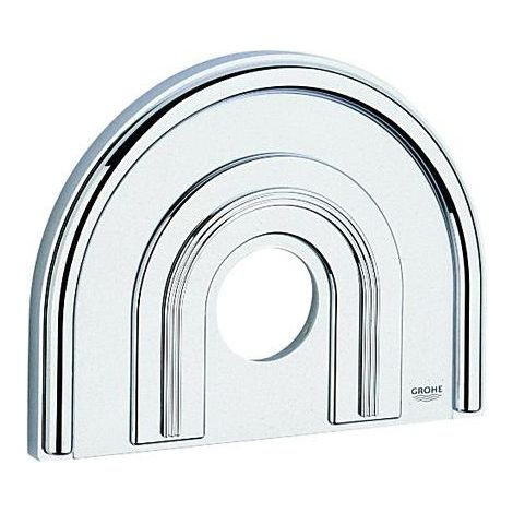 GROHE Rosace Chiara 47459 L:235 H:181 pour set de robinetterie monocommande apparent douche chrome/chrome mat, 47459IP0