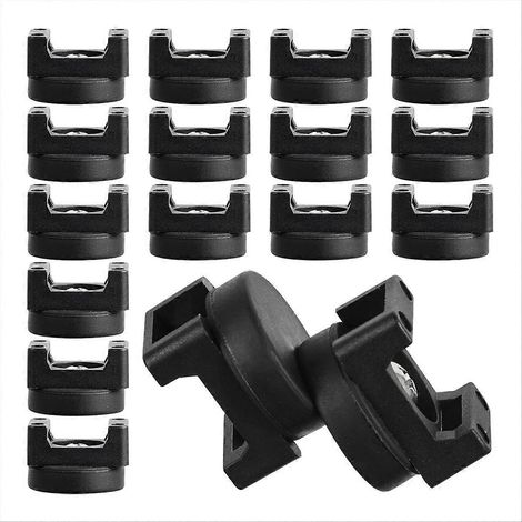 Lot de 15 clips magnétiques pour câbles, support de fixation pour attaches de câble, porte-câbles magnétiques, base de gestion multifonctionnelle (1/5)