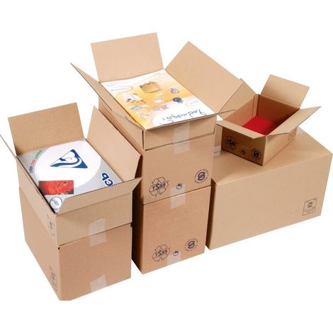 Caisse format imprimerie simple cannelure 430x310x250mm - COLIS 25 CAISSES (1/4)