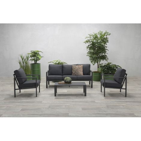 Garden Impressions Aluminium Gartenlounge-Komplettset "Barton", grau
