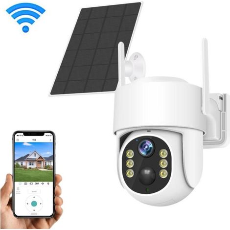 Caméra de surveillance solaire 4G/WIFI, moniteur haute définition 4MP, alarme, audio bidirectionnel (carte mémoire 32 Go incluse). (1/5)