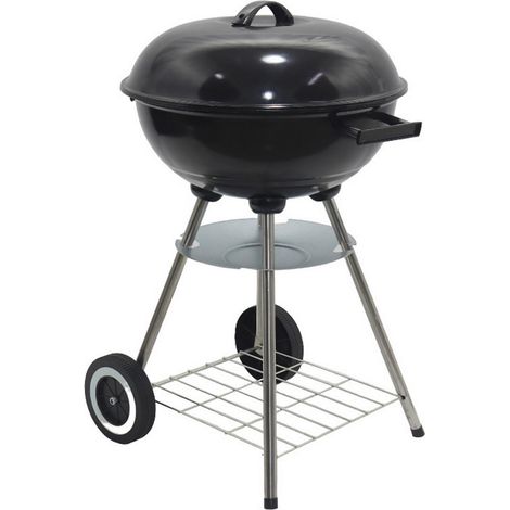 Barbecue a Carbone Tondo Con Coperchio E Piano Inferiore 51x44,5x76 (1/3)