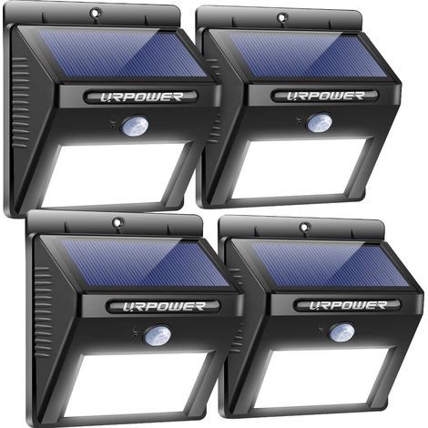 Luci solari da esterno, luci di sicurezza con sensore di movimento, faretti solari, luci solari da esterno impermeabili, adatte per cortili, recinzioni, patii, terrazze, garage (1/5)