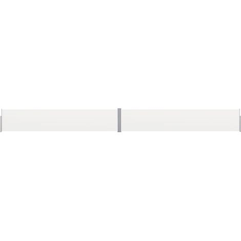 Auvent latéral rétractable de patio Paravent extérieur Brise Vue Rétractable pour Jardin, Balcon, terrasse 140x1200 cm Crème NDTN8666509 (1/5)