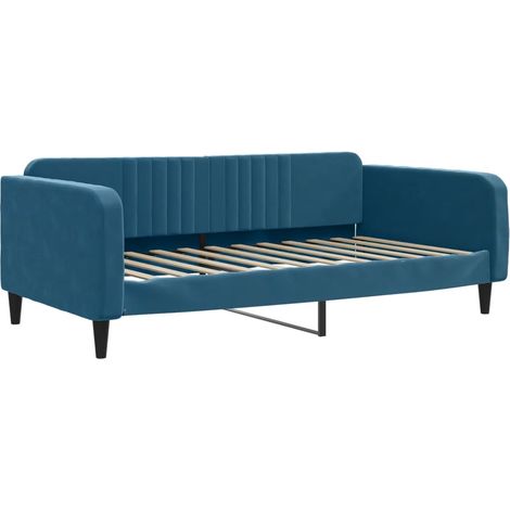 vidaXL Letto da Giorno Blu 100x200 cm in Velluto