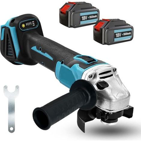 Angled cordless hair dryer, compatible with Makita 18V batteries, 125mm connector, brushless motor, 1/2 inch cutting disc, suitable for cutting thin sheets. (1/5)