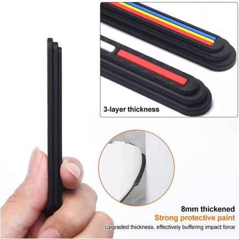 Protection Portière - Caoutchouc Souple PVC 55 cm x 4,5 cm x 8 mm - Pour Bords De Porte Et Rétroviseurs - Universel - Lot De 6 (1/5)
