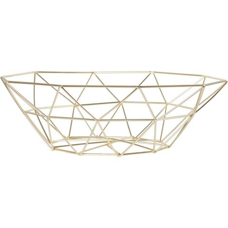 Panier À Fruits - En Acier Structuré Carbone - Design Géométrique Moderne - Pour Comptoir Cuisine Ou Table À Manger - 1 Pièce (1/5)