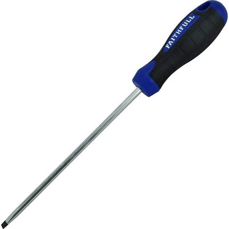 Faithfull Soft Grip Screwdriver Parallel Slotted Tip 5.5 x 150mm FAISDP150