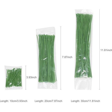 Attache plantes [100Pièces] Tige flexible cable réutilisable jardin fixation fleurs légumes torsade [Feinte plastique] (1/5)