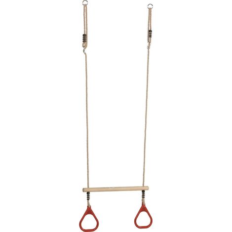KANGUI Trapèze balançoire en bois avec anneaux de gymnastique pour enfant pour structure de jeux (1/3)