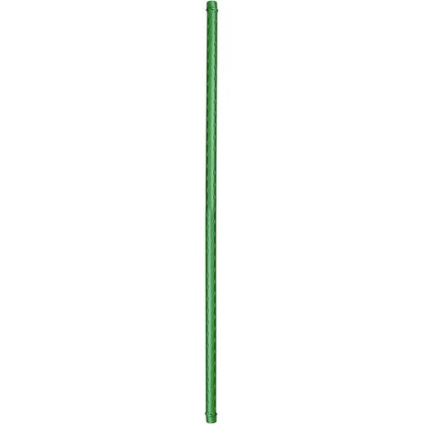 Tuteur vert acier plastifié cranté - 150 cm / Ø11 mm - Nature