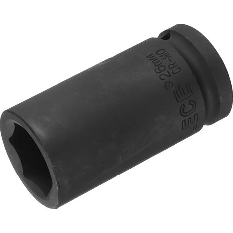 Douille à Choc 3/4 Pouce x 26mm 6 Pans Profond Douille à Choc, CR-MO Acier 78mm Longueur, Métrique Tailles (1/5)