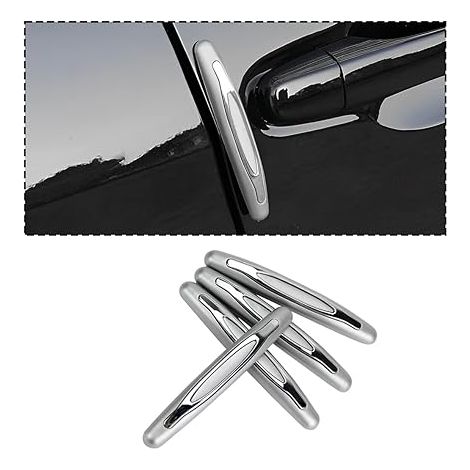 SHINING HOUSE Paquete de tiras para parachoques de coche, protectores de borde de espejo retrovisor antiarañazos, protectores de puerta lateral antiarañazos para todos los vehículos (gris) (1/4)