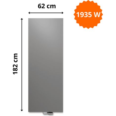Radiateur acier H. 182 x L. 62 cm Niva vertical N2L1 laqué Vasco (1/5)
