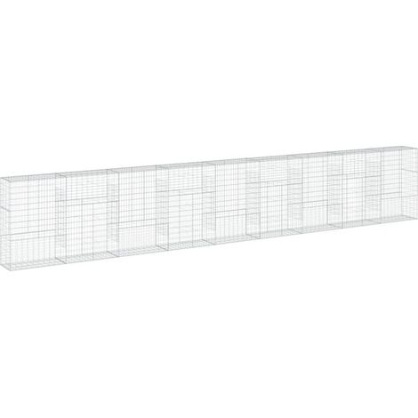 Maison Exclusive - Gabione mit Deckel 900x50x150 cm Verzinktes Ei