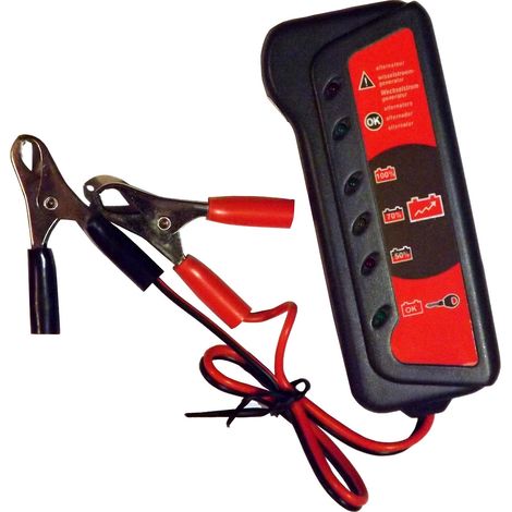 Tester caricabatterie 12V XLTECH 4 funzioni con cavi da 60 cm