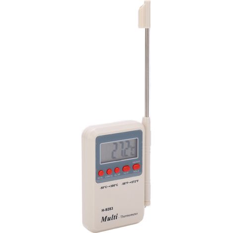 Thermomètre alimentaire électronique à sonde H-9283, alarme haute et basse température, usage domestique, agricole, pharmaceutique et climatisation, sans piles incluses. (1/5)