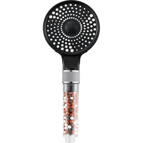 Pommeau de Duche, Pommeau de Douche Economie Deau, Pommeau de Douche Anti calcaire Grand (130mm de diamètre), Pommeau de Douche Haute Pression avec 3 types de jets, Régulation Puissance (1/5)