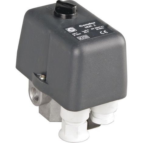Interrupteur de pression Condor 11 bar – Pressostat 2 pôles – Raccord 3/8 – Soupapes de surpression – Max 2,2 kW – Aircraft