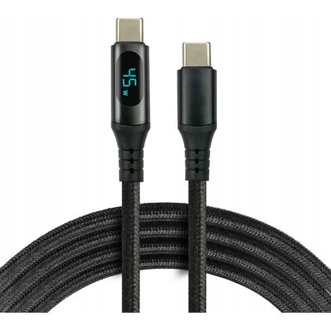 Cavo Everactive USB Type C - USB Type C da 3 m, nero, con display integrato, 1 pz. (1/3)