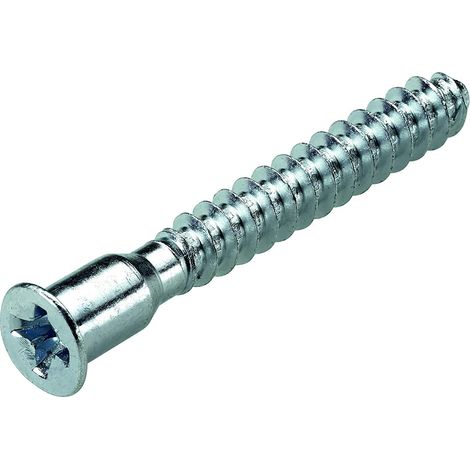 Hettich Vis d'assemblage Direkta 2 (vis, vis de meuble, connecteur) - diametre 6, 3 mm, longueur : 50 mm - acier galvanise - 9220320