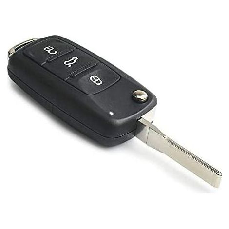 [NIEMALS VERWENDET] Ersatz-Klappschlüsselgehäuse für Autoschlüssel, passend für VW Volkswagen Golf Mk6 T1guan Polo Passat CC Seat Skoda Octavia 3 Tasten