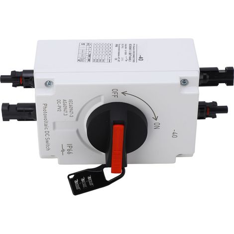 Interrupteur Secteur 4P 32A IP66 pour Installation Solaire avec Sécurité Verrouillable DC1200V (1/5)