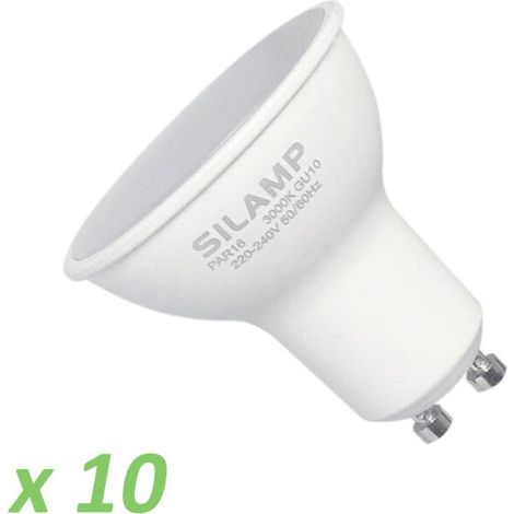 Ampoule LED GU10 8W 220V - Pack de 10 / Blanc Froid - - Ampoule LED GU10 8W 220V - Pack de 10 / Blanc Froid - (1/5)