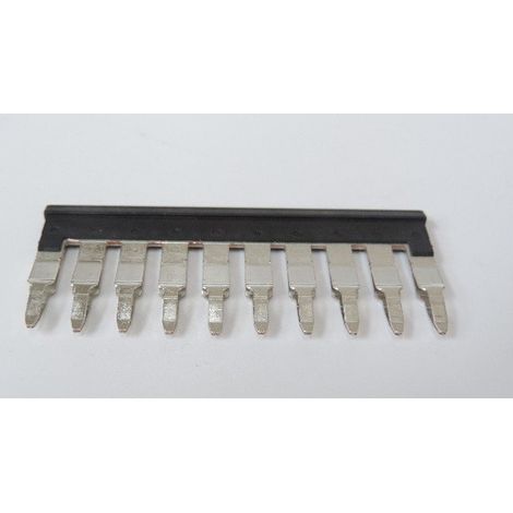 Connecteur transversal enfiché noir 10 pôles 32A Pas de 6.1mm isolé pour bloc de jonction (à l'unité) Weidmuller