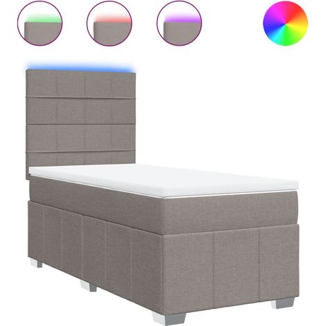 Maison Exclusive - Boxspringbett mit Matratze Taupe 100x200 cm St