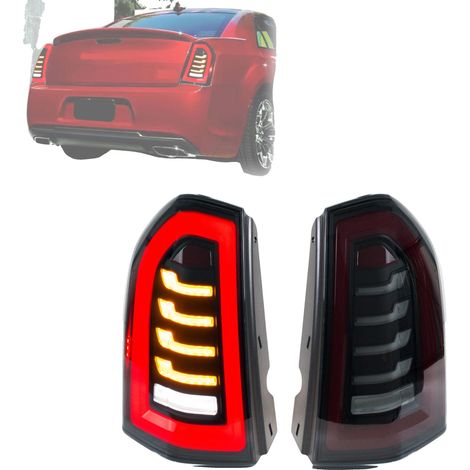 Conjunto de luz trasera, material PC ABS PMMA Glass, 35W, voltaje 12V, 3400 lúmenes, compatible con Chrysler 300/300C 2011-2014 (1/5)