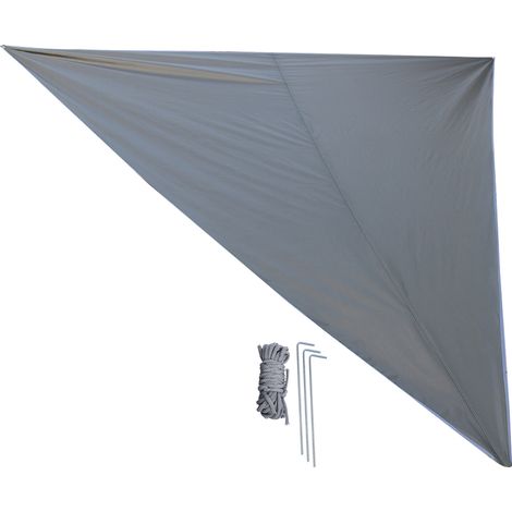 Grande Tente de Camping Anti-UV Portable et Résistante au Vent
Triangle Bâche de Sol Extérieur (Vert Clair Revêtement Argenté 4x4x4m) (1/5)