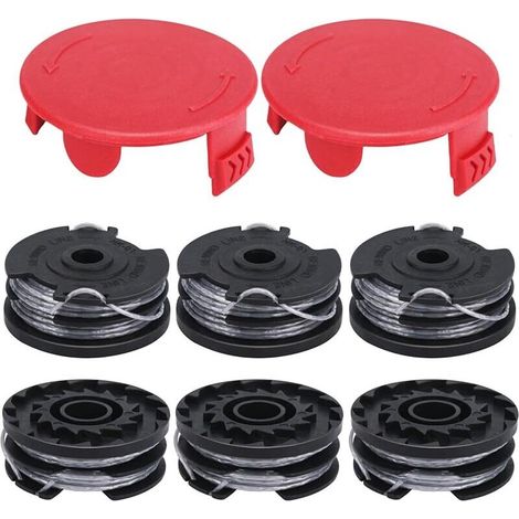 F016800351 Carrete de alambre compatible con Bosch ART 24 ART 24+ ART 27 ART 27+ ART 30 ART 30+ Longitud 6 m Ø 1,6 mm con tapa para carrete 1600A00X61 (6 carretes + 2 tapas)