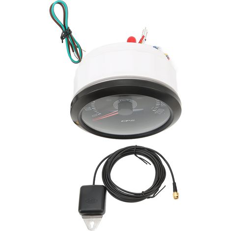Tachymètre GPS 3 en 1, vitesse maximale 200 mph, cadran de 85 mm, tension 9-32 V, rétroéclairage 7 couleurs, anti-buée, conception universelle, convient aux navires, voitures, camping-cars et motos, c (1/5)