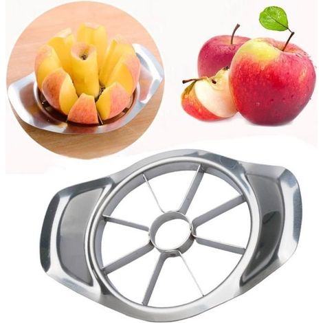 (argent)Trancheuse de fruits - Inox - Pomme Poire - 15x11cm - Facile à utiliser - Design Vintage (1/4)