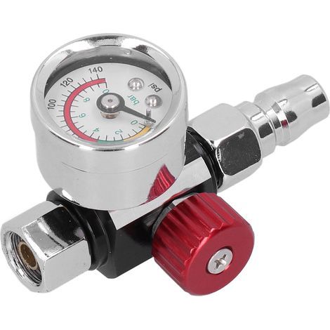Régulateur de pression d'air pour pistolet à peinture à filetage G1/4" avec manomètre (1/4)