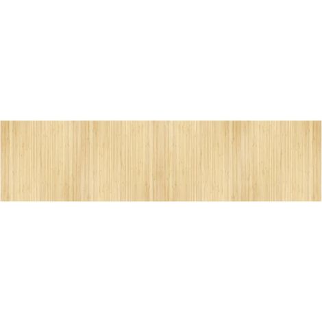 Tapis rectangulaire naturel clair 100x400 bambou (1/5)