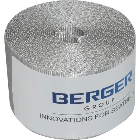 Cintura di sicurezza, cinghia ad alta resistenza, design retrattile, argento (1/2)