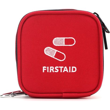 Kit di pronto soccorso portatile Oxford Red per casa, campeggio ed escursionismo - Compatto e resistente per emergenze e pronto soccorso